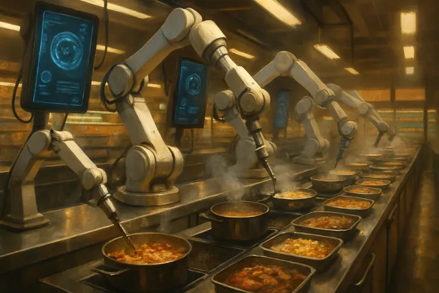 Autonomous AI Kitchen Serves 120 Meals per Hour Without Human Help