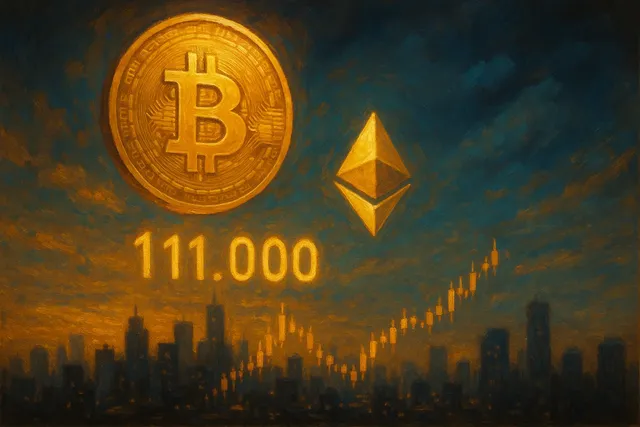 Bitcoin Surges Above $111 K as Crypto Market Cap Nears $3.8 Trillion