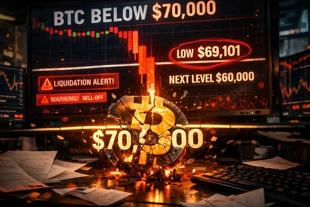 Bitcoin drops below $70,000 after Bitstamp prints $69,101