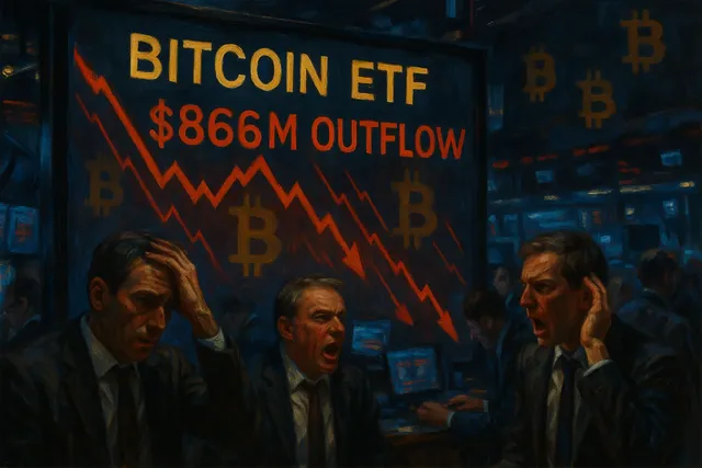 Bitcoin ETFs See $866M Outflow — Second Worst Day on Record