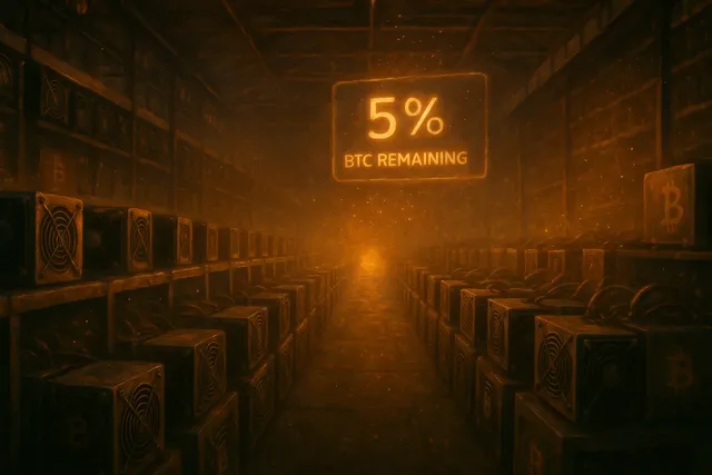 Only 5% of Bitcoin Remains to Be Mined as the Network Nears Final Era