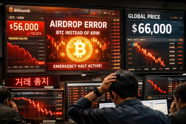 Bithumb halts trading after accidental 2,000 BTC airdrop
