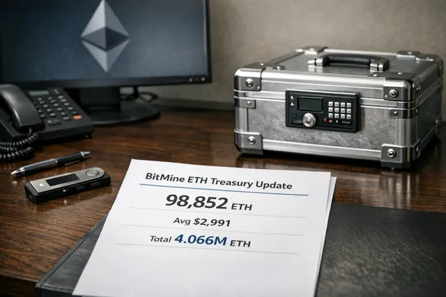 BitMine Adds $300 Million in Ethereum as Holdings Cross 4 Million ETH