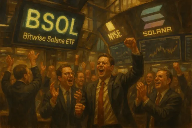 Bitwise Solana ETF Sees $69.5M Inflows on First Trading Day
