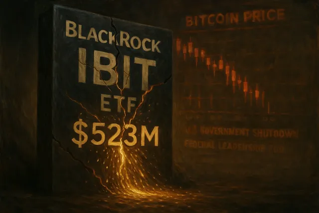 BlackRock’s Bitcoin ETF Sees Record $523M Outflow Amid Market Uncertainty