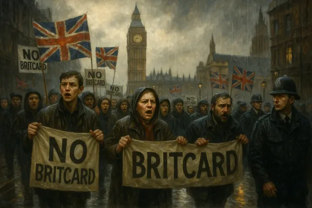 British Citizens Protest Against BritCard Digital ID Program