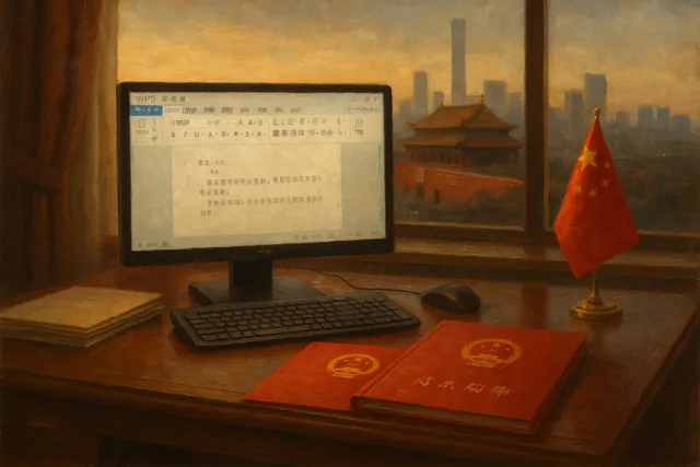 China replaces Microsoft Word with domestic WPS Office format