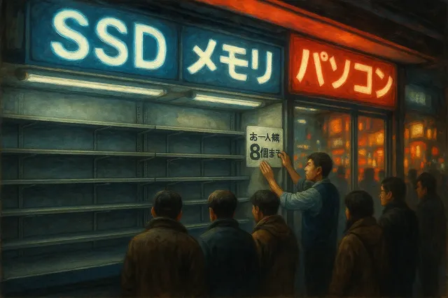 Japan Faces Memory Shortage as Stores Ration SSDs, HDDs, and RAM