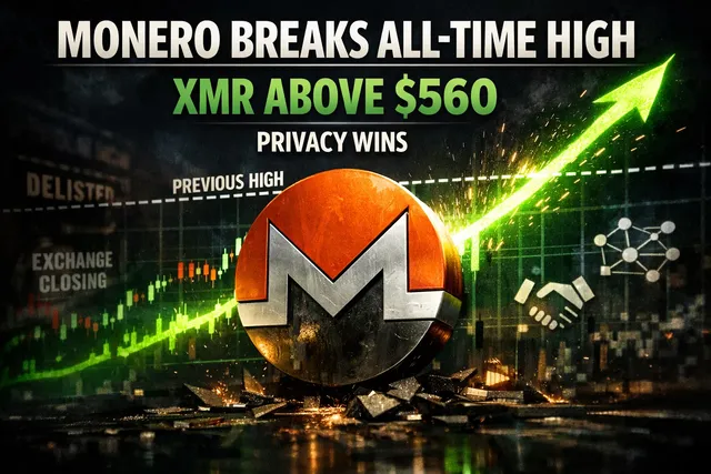 Monero Breaks All-Time High Above $560 as Privacy Demand Surges