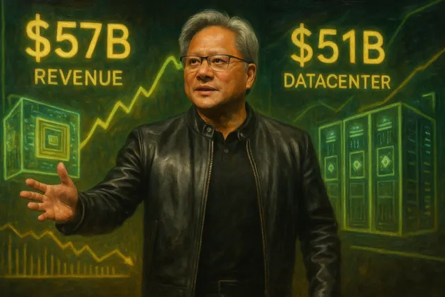 Nvidia Posts $57B Quarter and Dismisses Fears of an AI Market Bubble