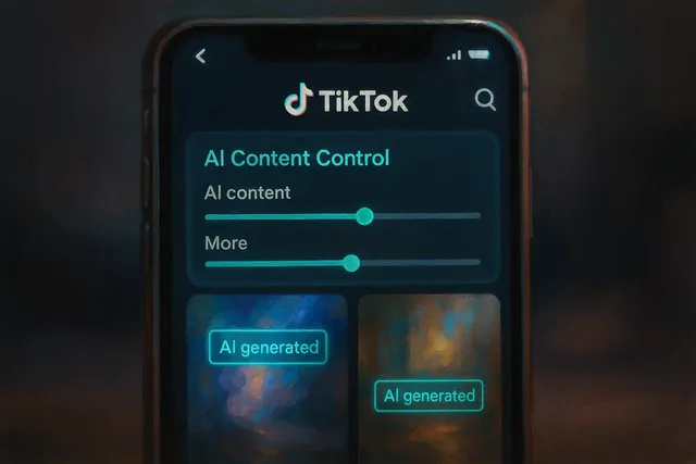 TikTok introducing new user controls to limit or adjust AI-generated content in the feed